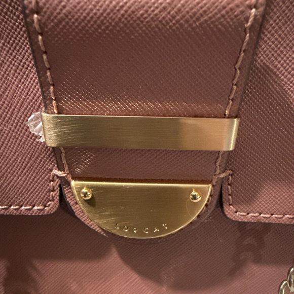 Lovcat Leather Purse Crossbody With Gold Chain & Hardware Pink Mauve - Picture 2 of 11